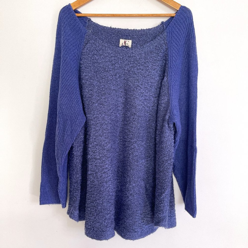 d/C Jeans Women Blue Long Sleeve Pullover Knit Sweater Size 4X